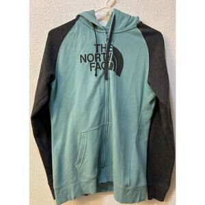The North Face Sweater Jacket Womens Medium Green Full Zip Hoodie